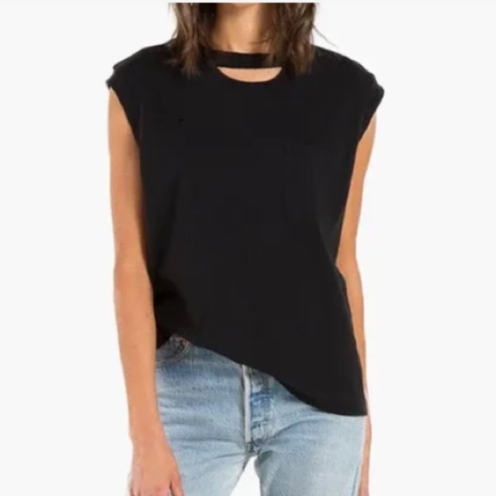 n:Philanthropy Serge Pocket Tank Top Women Color Black Size L
